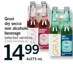Fortinos GRUVI DRY SECCO NON ALCOHOLIC BEVERAGE offer