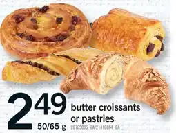 Fortinos BUTTER CROISSANTS OR PASTRIES, 50/65 G offer
