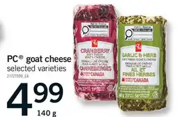 Fortinos PC GOAT CHEESE offer