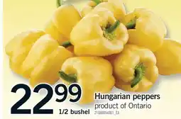 Fortinos HUNGARIAN PEPPERS, 1/2 BUSHEL offer