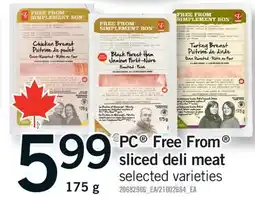 Fortinos PC FREE FROM SLICED DELI MEAT offer