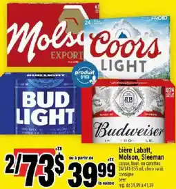 Super C Labatt, Molson, Sleeman bière offer