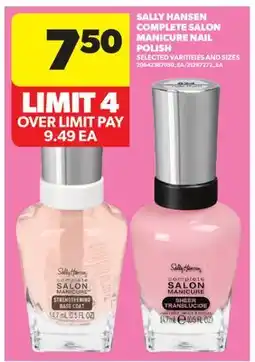 Real Canadian Superstore SALLY HANSEN COMPLETE SALON MANICURE NAIL POLISH offer