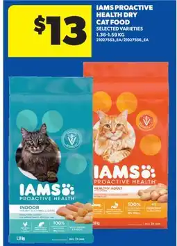 Real Canadian Superstore IAMS PROACTIVE HEALTH DRY CAT FOOD, 1.5 KG, 2 KG offer