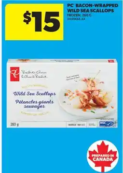 Real Canadian Superstore PC BACON-WRAPPED WILD SEA SCALLOPS offer