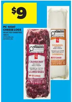 Real Canadian Superstore PC GOAT CHEESE LOGS offer