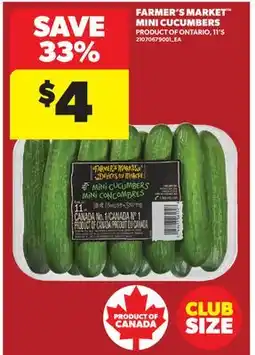 Real Canadian Superstore FARMER'S MARKET MINI CUCUMBERS, 11'S offer