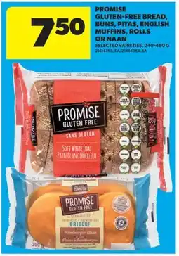 Real Canadian Superstore PROMISE GLUTEN‑FREE BREAD, BUNS, PITAS, ENGLISH MUFFINS, ROLLS OR NAAN offer