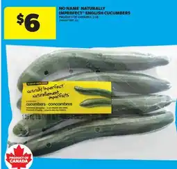 Real Canadian Superstore NO NAME NATURALLY IMPERFECT ENGLISH CUCUMBERS, 3 LB offer