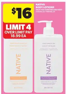 Real Canadian Superstore NATIVE BODY LOTIONS offer