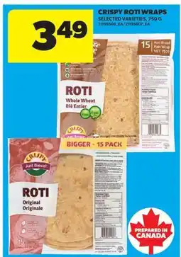 Real Canadian Superstore CRISPY ROTI WRAPS offer
