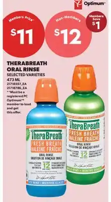 Real Canadian Superstore THERABREATH ORAL RINSE offer