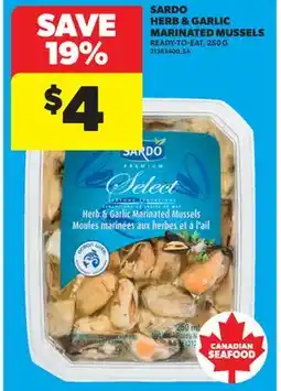 Real Canadian Superstore SARDO HERB & GARLIC MARINATED MUSSELS offer