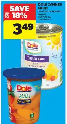 Real Canadian Superstore DOLE CANNED FRUIT offer