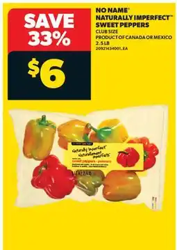 Real Canadian Superstore NO NAME NATURALLY IMPERFECT SWEET PEPPERS offer