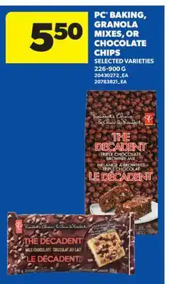 Real Canadian Superstore PC BAKING, GRANOLA MIXES, OR CHOCOLATE CHIP COOKIES offer
