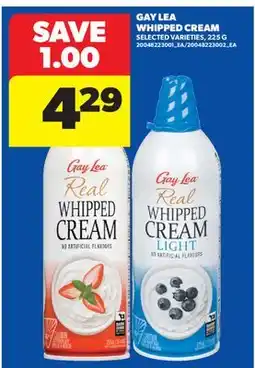 Real Canadian Superstore GAY LEA WHIPPED CREAM offer