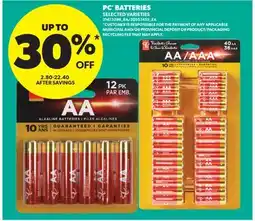 Real Canadian Superstore PC BATTERIES offer