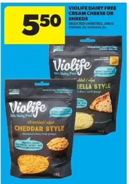 Real Canadian Superstore VIOLIFE DAIRY FREE CREAM CHEESE OR SHREDS offer