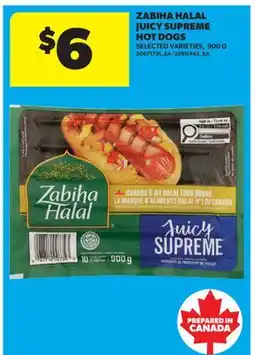 Real Canadian Superstore ZABIHA HALAL JUICY SUPREME HOT DOGS offer