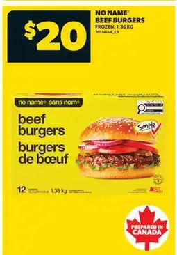 Real Canadian Superstore NO NAME BEEF BURGERS offer
