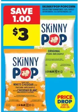 Real Canadian Superstore SKINNYPOP POPCORN, 125/150 G offer