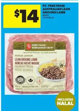 Real Canadian Superstore PC FREE FROM AUSTRALIAN LEAN GROUND LAMB offer