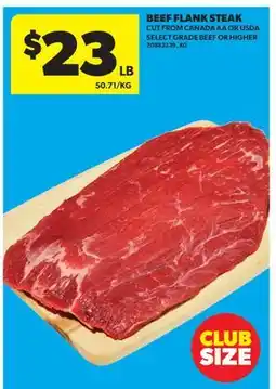 Real Canadian Superstore BEEF FLANK STEAK offer