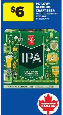 Real Canadian Superstore PC LOW-ALCOHOL CRAFT BEER offer