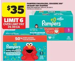 Real Canadian Superstore PAMPERS SWADDLERS, CRUISERS 360° OR BABY DRY DIAPERS, 58-200'S offer