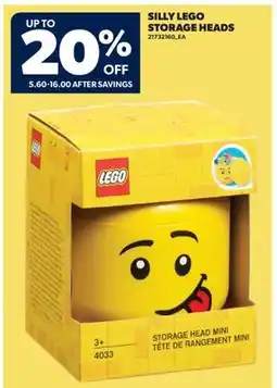 Real Canadian Superstore SILLY LEGO STORAGE HEADS offer