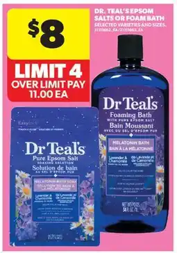 Real Canadian Superstore DR. TEAL'S EPSOM SALTS OR FOAM BATH offer
