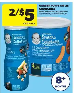 Real Canadian Superstore GERBER PUFFS OR LIL' CRUNCHIES offer