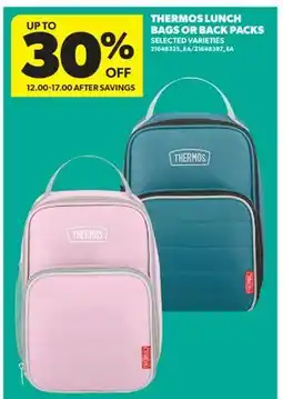 Real Canadian Superstore THERMOS LUNCH BAGS OR BACK PACKS offer
