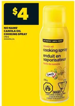 Real Canadian Superstore NO NAME CANOLA OIL COOKING SPRAY offer