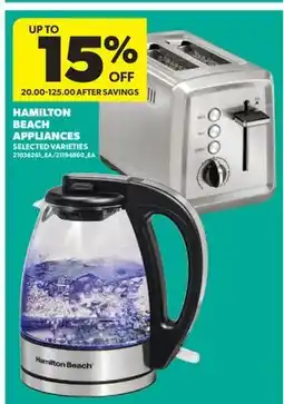 Real Canadian Superstore HAMILTON BEACH APPLIANCES offer