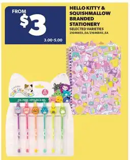 Real Canadian Superstore HELLO KITTY & SQUISHMALLOW BRANDED STATIONERY offer