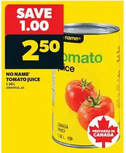 Real Canadian Superstore NO NAME TOMATO JUICE offer