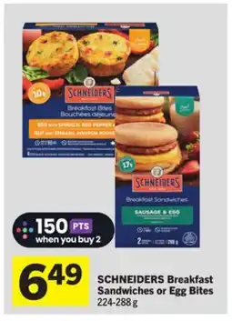 Foodland Breakfast Sandwiches or Egg Bites offer