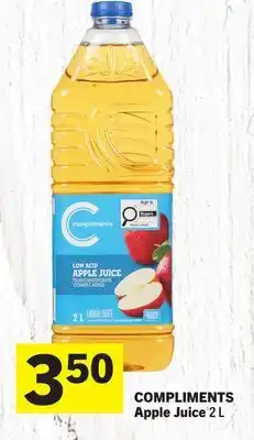 Foodland COMPLIMENTS Apple Juice offer
