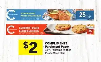 Foodland COMPLIMENTS Parchment Paper offer
