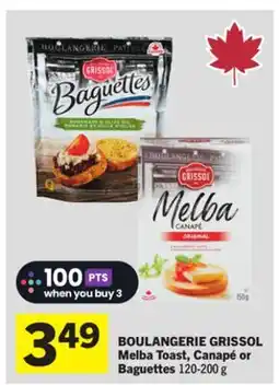 Foodland Melba Toast, Canapé or Baguettes offer