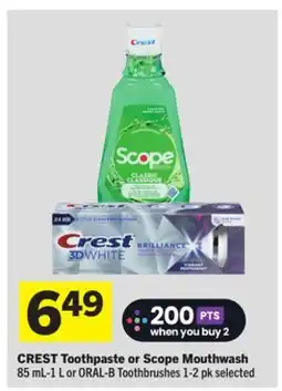 Foodland Toothpaste or Scope Mouthwash offer