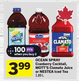Foodland Cranberry Cocktail, Clamato Juice or Iced Tea offer