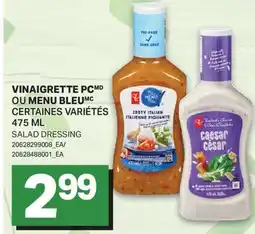 L'Intermarché VINAIGRETTE PC OU MENU BLEU CERTAINES VARIÉTÉS offer