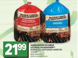 L'Intermarché LE CHOIX DU BOUCHER HAMBURGERS DE BŒUF SURGELÉS offer