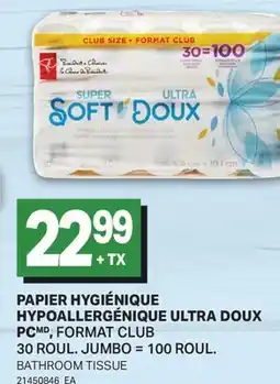 L'Intermarché PAPIER HYGIÉNIQUE HYPOALLERGÉNIQUE ULTRA DOUX | BATHROOM TISSUE, 30 ROUL. JUMBO = 100 ROUL offer