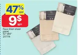 Rossy Faux-linen sheer panel offer