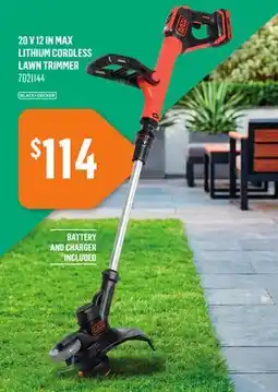Canac 20 V 12 in Max Lithium Cordless Lawn Trimmer offer