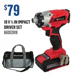 Canac 18V 1⁄4IN IMPACT DRIVER SET offer